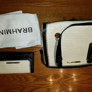 Brahmin handbag with matching wallet